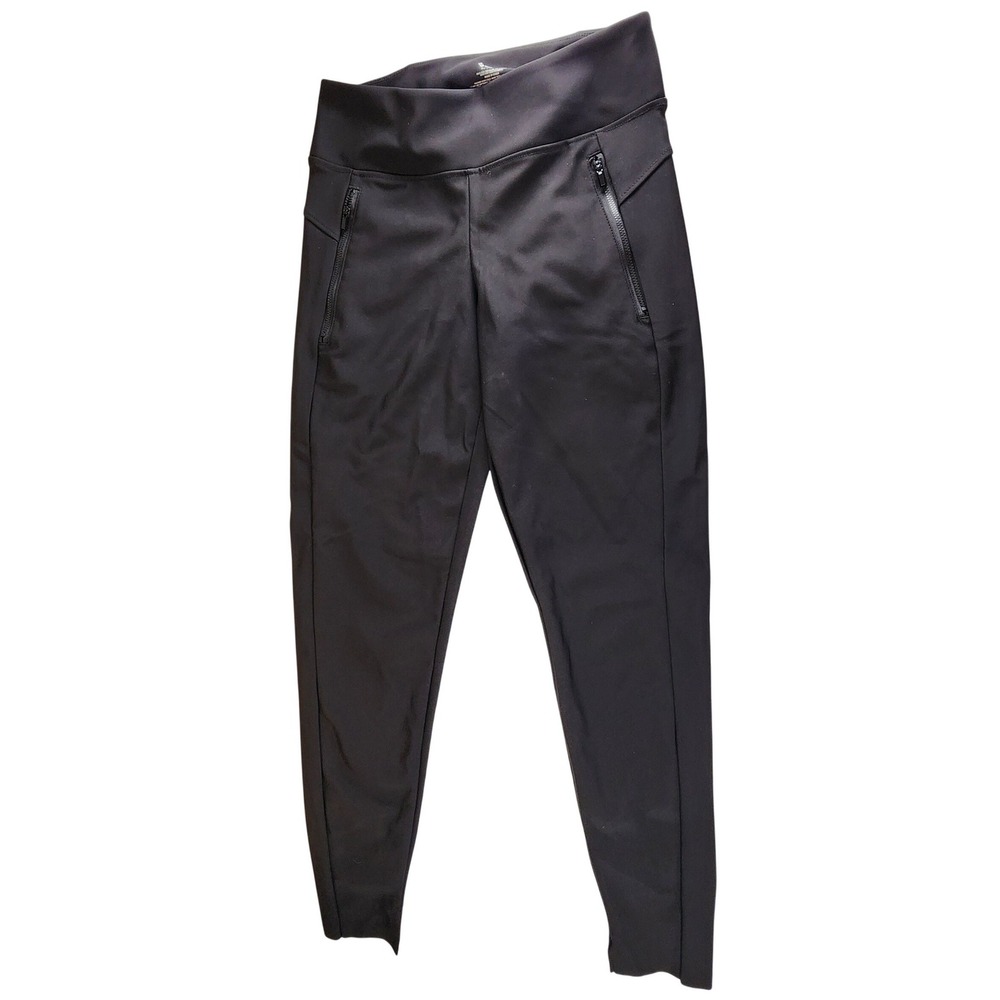 Member's Mark Womens City Pant Black Soot High Rise Zip Pockets Medium L20-0048